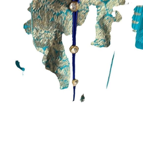 Rita’s Saharan Women's 3-Piece Embroidered Sequins Pakistani Slit Suit Blue Medi - Picture 4 of 10